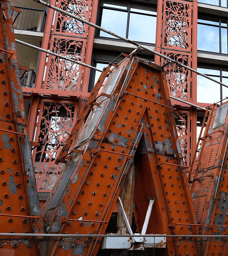 close up of Woodwards Vancouver Building